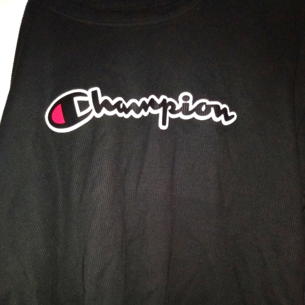 Champion Black Thermal Long Sleeve Shirt 2XL